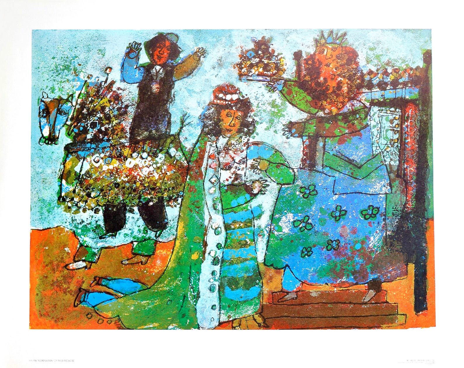 作家名　テオ　トビアス テオ・トビアス『戴冠式』オリジナル版オフセットリトグラフ - Etsy 日本