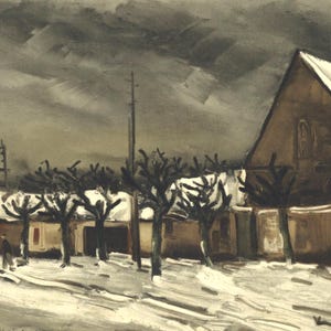 Maurice de Vlaminck, Les tilleuls sous la neige, Vlaminck, Signed, Limited Edition Lithograph