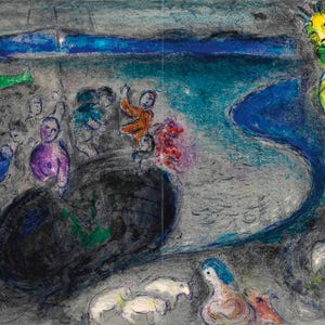 Marc Chagall, Le Songe du Capitaine Bryaxis, Daphnis et Chloé, Limited Edition Héliogravure