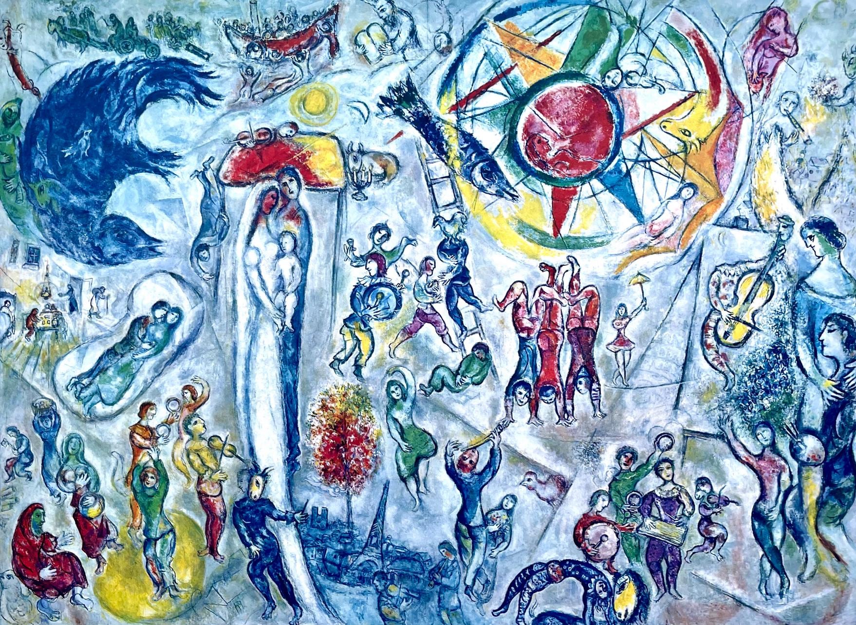 Marc Chagall, Composition, Derrière Le Miroir, Limited Edition
