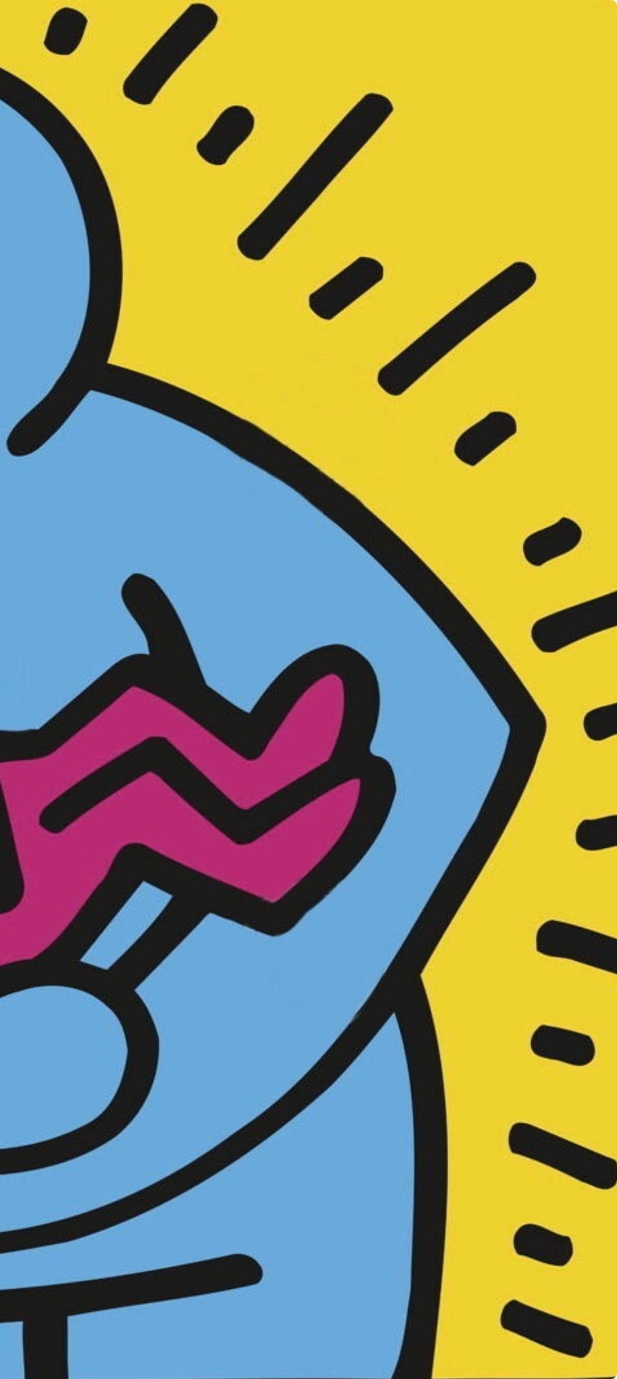 Keith Haring、Mom、希少レゾネ、新品額装付、アート Keith Haring, Untitled (mother and Baby), Official Edition