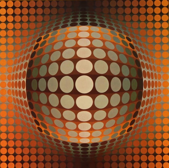 Victor Vasarely, Composition, Damier, Limited Edition Héliogravure