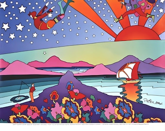 Peter Max, Dzień Ziemi, 1995, ręcznie podpisany, oficjalna edycja, litografia offsetowa