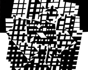 Victor Vasarely, Composition, Croisées, Limited Edition Héliogravure