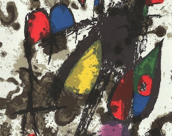 Joan Miró, compositie, (Cramer 249; Mourlot 1036), Joan Miró-lithografieën, lithografie in beperkte oplage