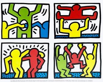 Keith Haring, Pop shop quad I, Official Edition Offset Lithograph
