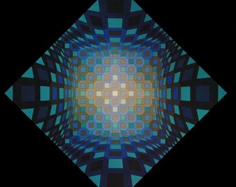Victor Vasarely, Composition, Octogone, Limited Edition Héliogravure