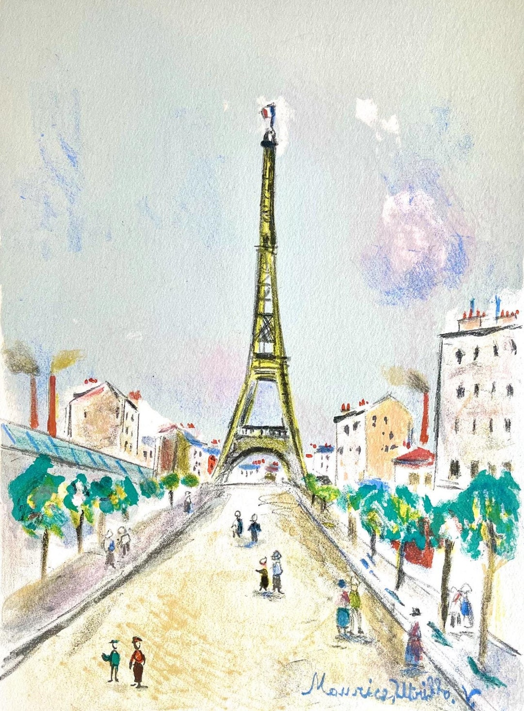 Maurice Utrillo, La Tour Eiffel, Paris Capitale, Limited Edition