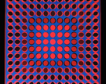 Victor Vasarely, Tuz, uit Progressions II, originele editie heliogravure, 1972