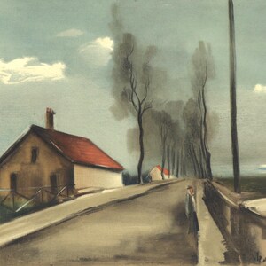 Maurice de Vlaminck, La route de Brezolles, Vlaminck, Signed, Limited Edition Lithograph