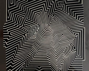 Victor Vasarely, Composition, Cinétiques, Limited Edition Héliogravure