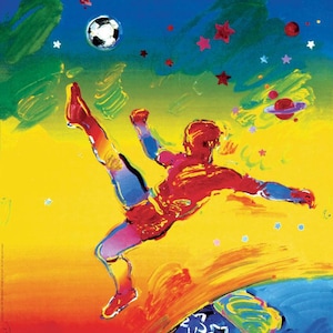 Peter Max, World Cup '94, 1994, Hand Signed, Official Edition Offset Lithograph