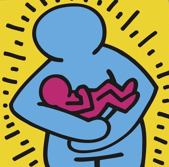 Keith Haring, Untitled (mother and Baby), Official Edition