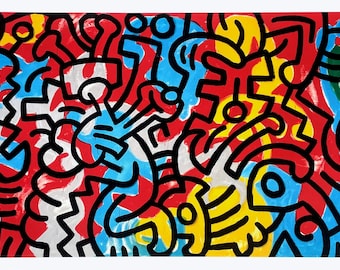 Keith Haring, Bez tytułu (streszczenie), wydanie oficjalne, sitodruk