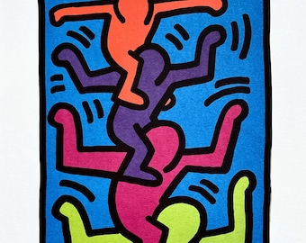 Keith Haring, Stacked Figures, 1992, Official Edition Offset Lithograph