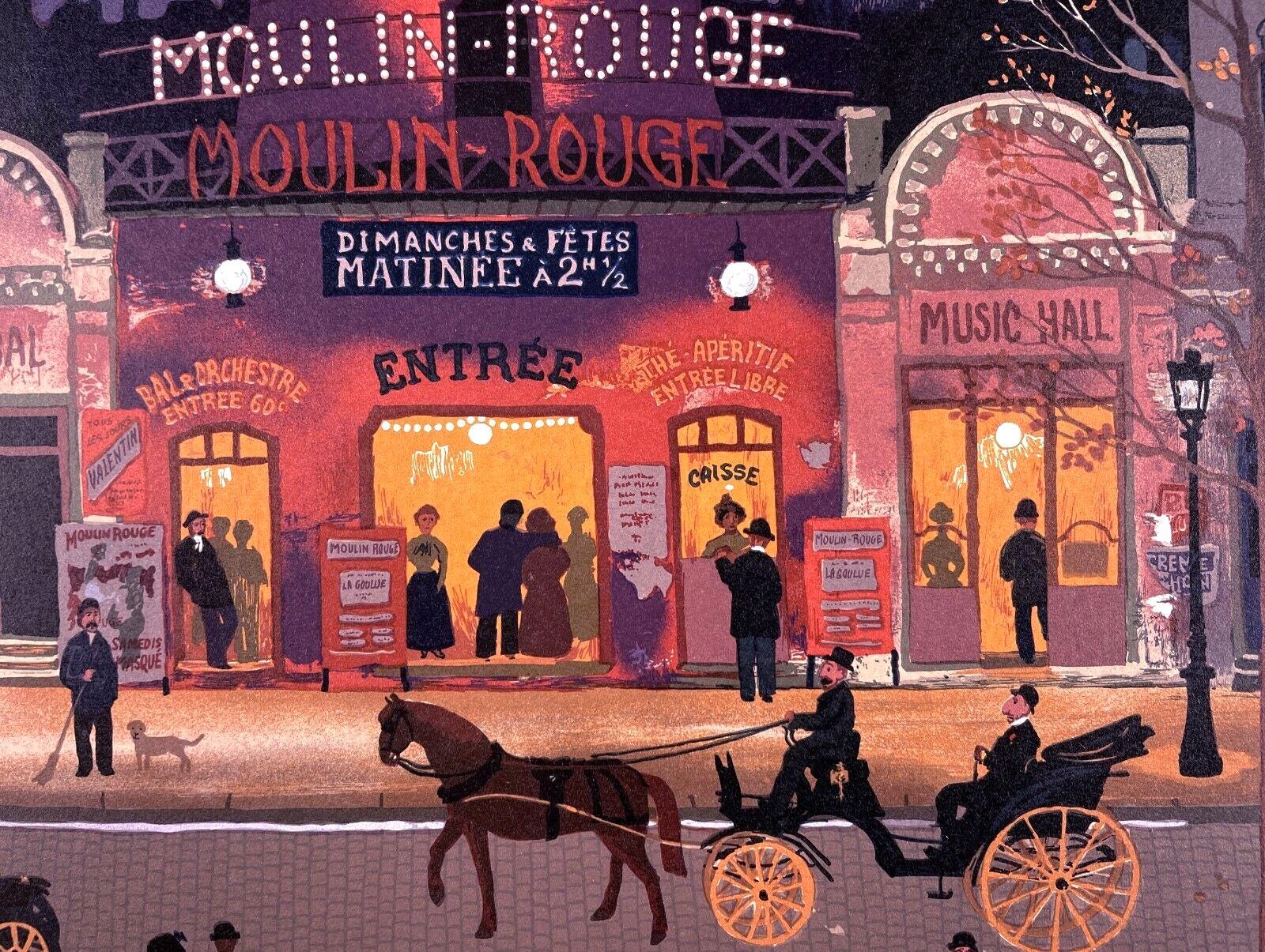 Michel Delacroix, Le Moulin Rouge, Limited Edition Lithograph - Etsy