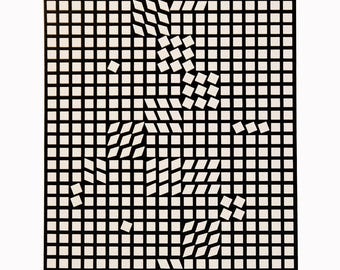 Victor Vasarely, Composition, Corpusculaires, Limited Edition Héliogravure