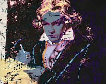 【希少ポスター】アンディ・ウォーホル　ベートーベン　ベートーベン　ブルーブック アンディ・ウォーホル、ベートーベン、ブルーブック、オリジナルアート