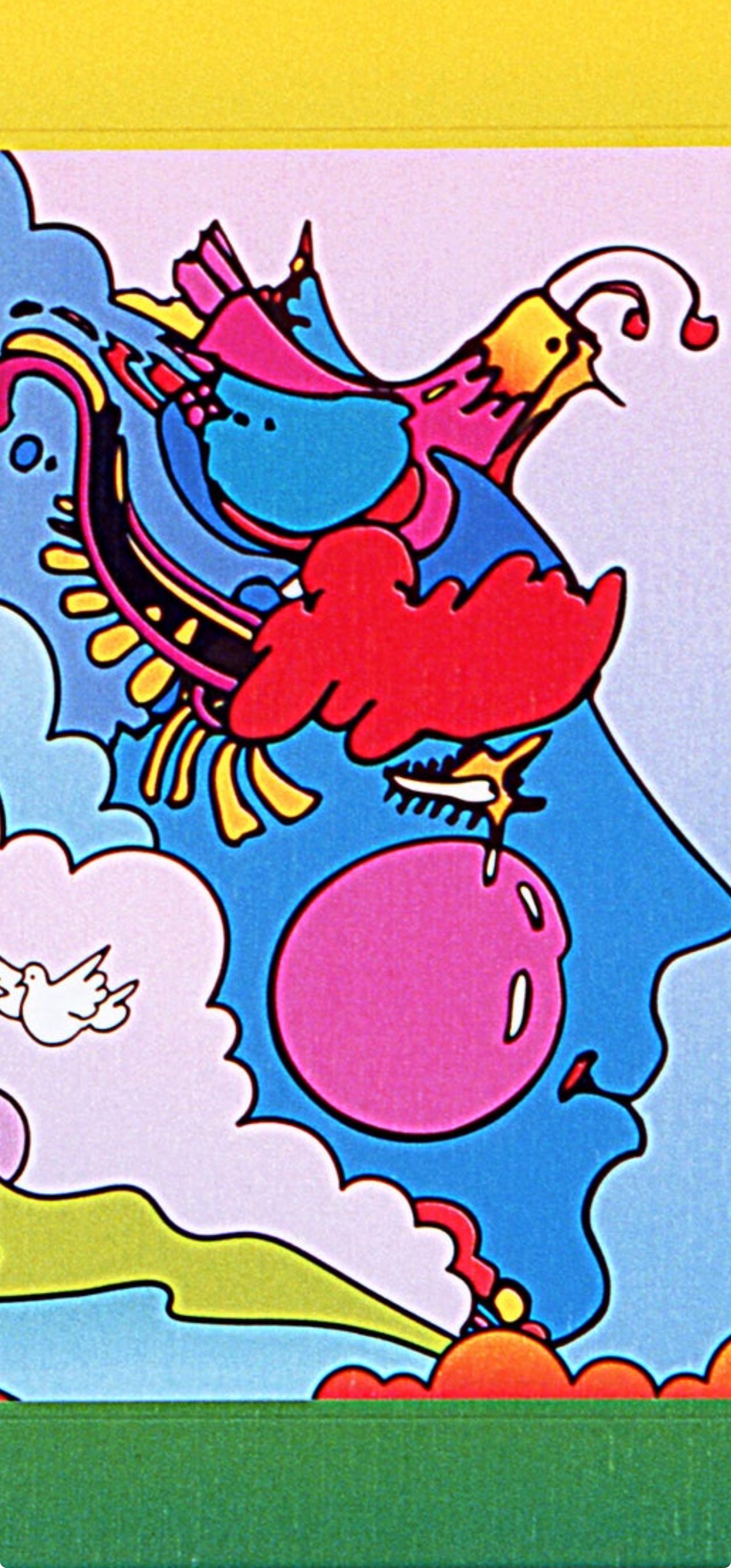 Peter Max, Woodstock Profile on Blends, Hand Signed, Official