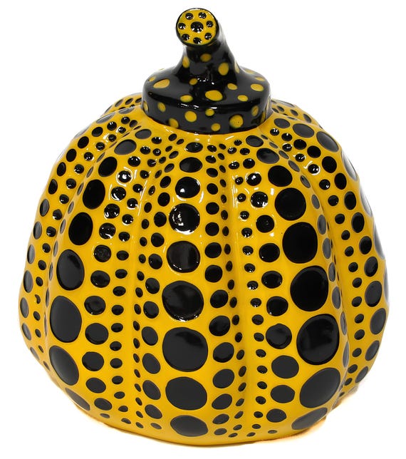 yayoi Yayoi Kusama 草間 彌生, Pumpkin, Yellow/black, Limited Edition