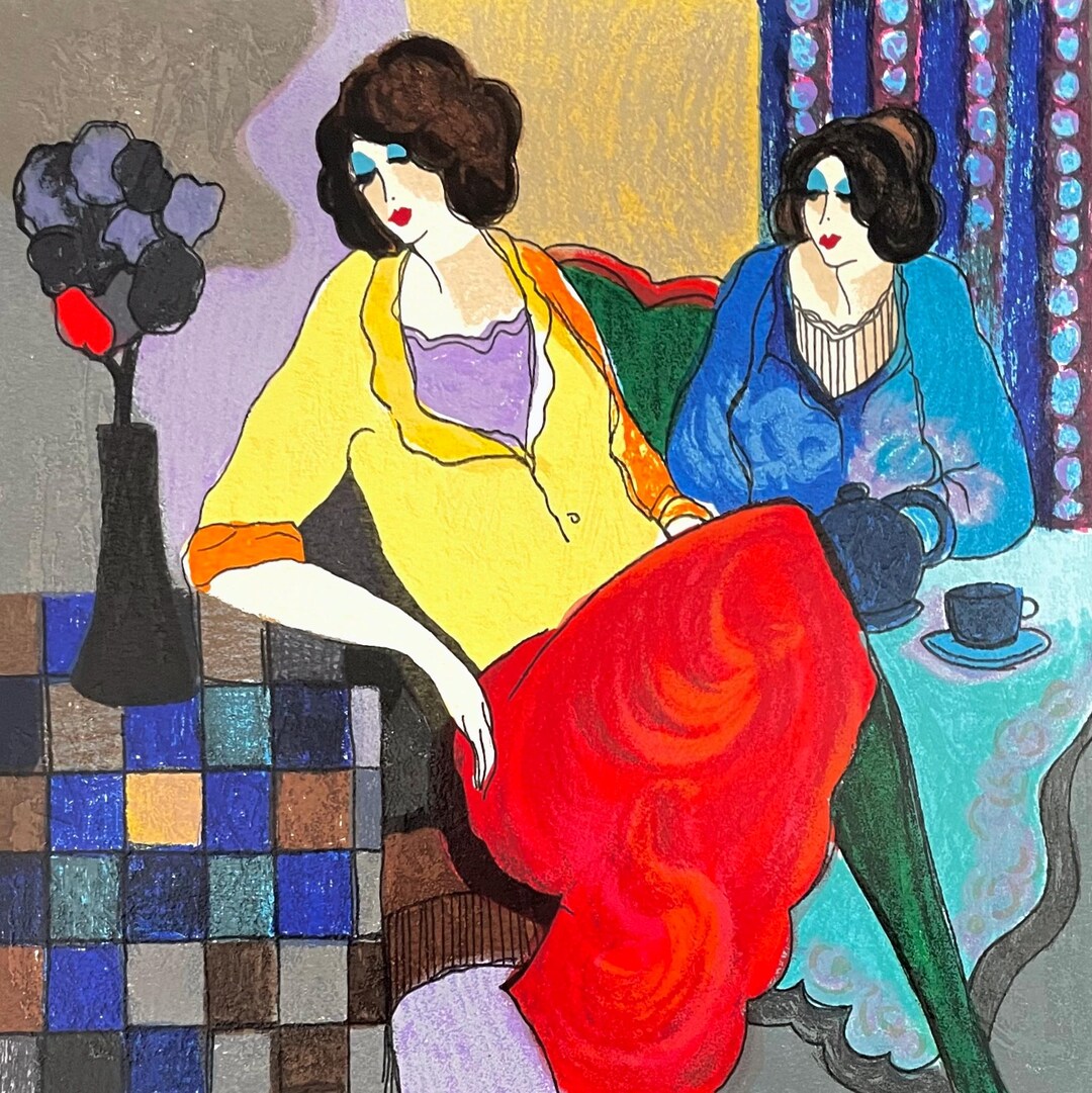 Itzchak Tarkay, Sisters, Signed, Limited Edition Silkscreen - Etsy