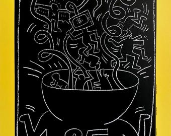Keith Haring, Future Primeval, 1990, Original Edition Offset Lithograph