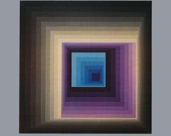 Victor Vasarely, Composition, Damier, Limitierte Auflage Héliogravure