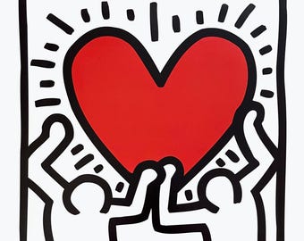 Keith Haring, Untitled 1988, Official Edition Offset Lithograph