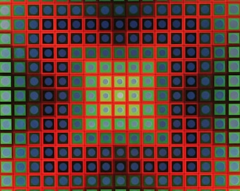 Victor Vasarely, Composición, Folklore Planétaire, Heliograbado de edición limitada
