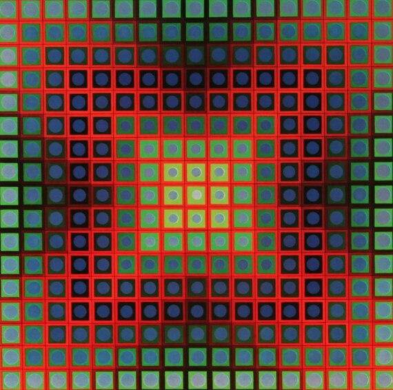 Victor Vasarely, Composition, Folklore Planétaire, Limited Edition