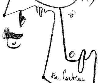 Jean Cocteau, Mesure hermétique, Taureaux, Lithographies de Jean Cocteau, Limited Edition Lithograph