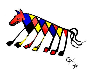 Alexander Calder, Beastie, collection Braniff International Airways Flying Colors, lithographie en édition limitée