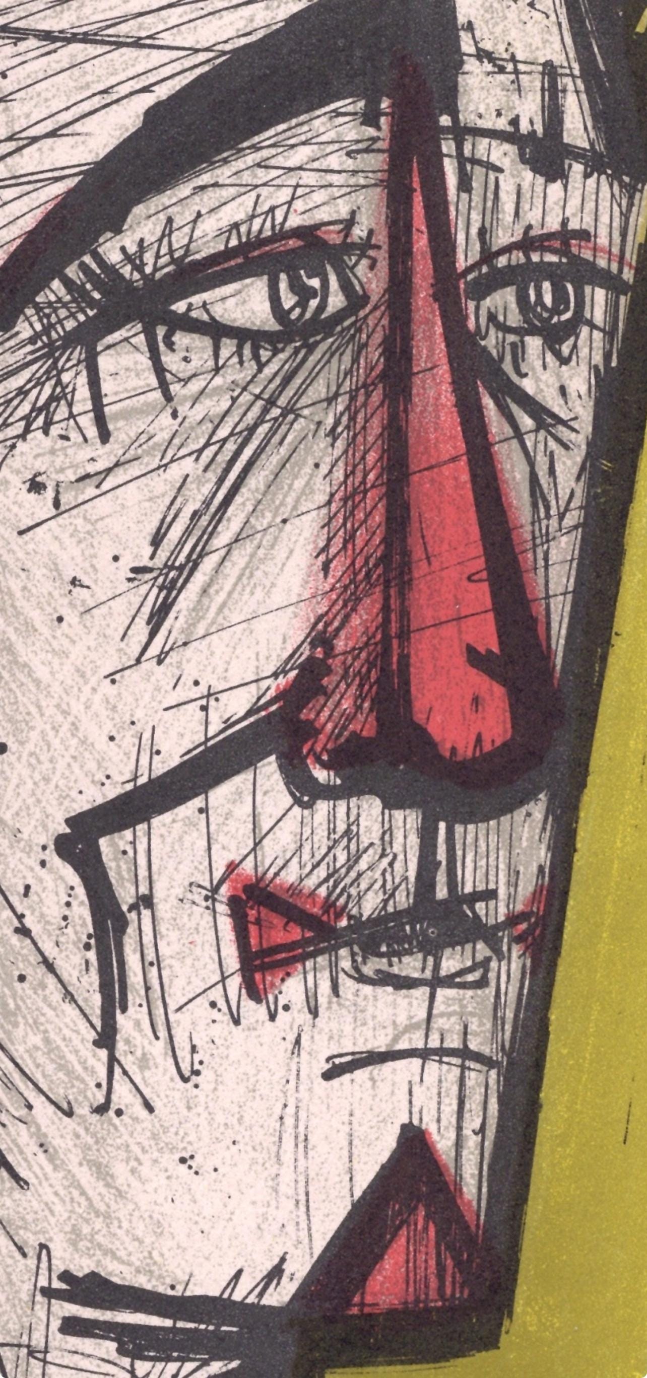 ベルナール・ビュフェ作『道化師ジョジョ』、リトグラフ 1952-1966年