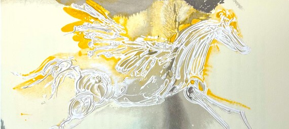 Salvador Dali, Pégase, Les Chevaux De Dali, Fac-simile Signed