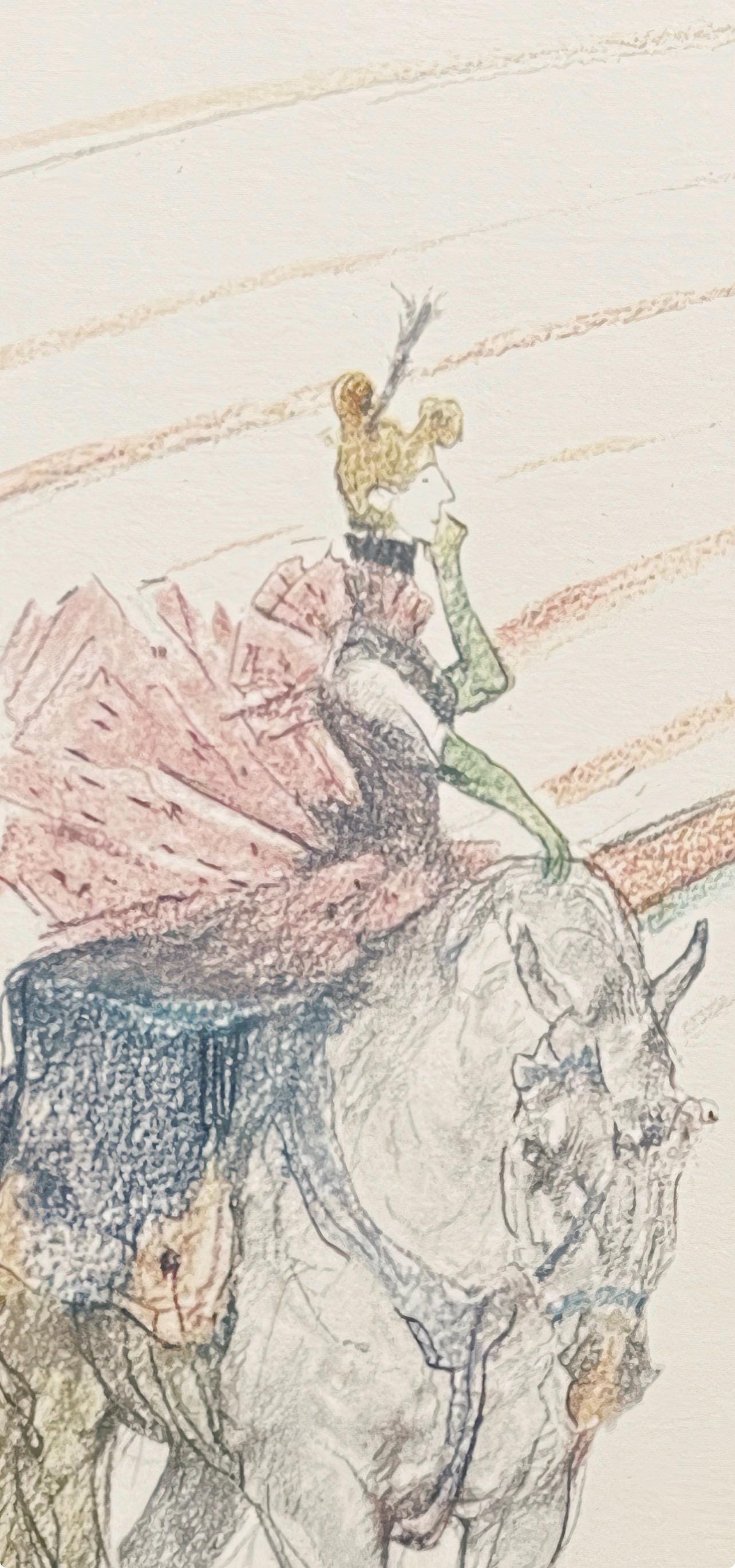 Henri de Toulouse-Lautrec, Equestrian Riding in Panel, Limited