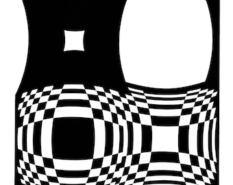 Victor Vasarely, Composition, Croisées, Limited Edition Héliogravure