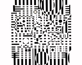 Victor Vasarely, Composition, Croisées, Limited Edition Héliogravure