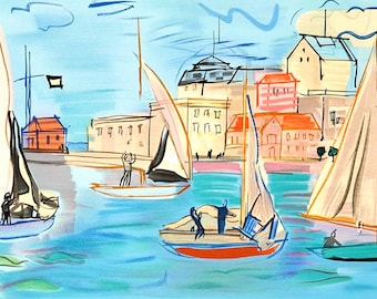 ◆ラウル・デュフィ◆黄色いコンソール ラウル・デュフィ ヴィンテージ プリント 1958 | 「バイオリンのある