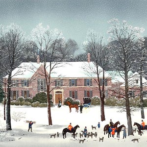 Michel Delacroix, La Chasse D&#39;Hiver, Litografía de edición limitada