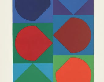 Victor Vasarely, Beryll, from Memories and Portraits of Artists, Limited Edition Lithograph, 1972