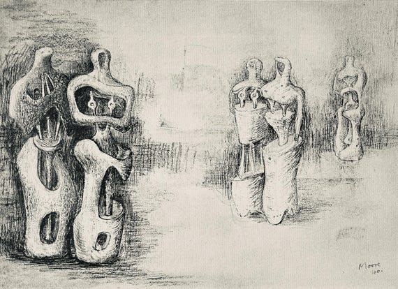 Henry Moore, Standing Figures, the Drawings of Henry Moore