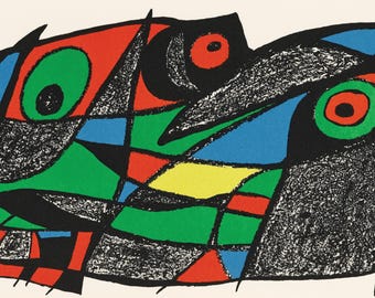 Joan Miro, Sweden, from Miro as Sculptor, Limited Edition Lithograph, 1974