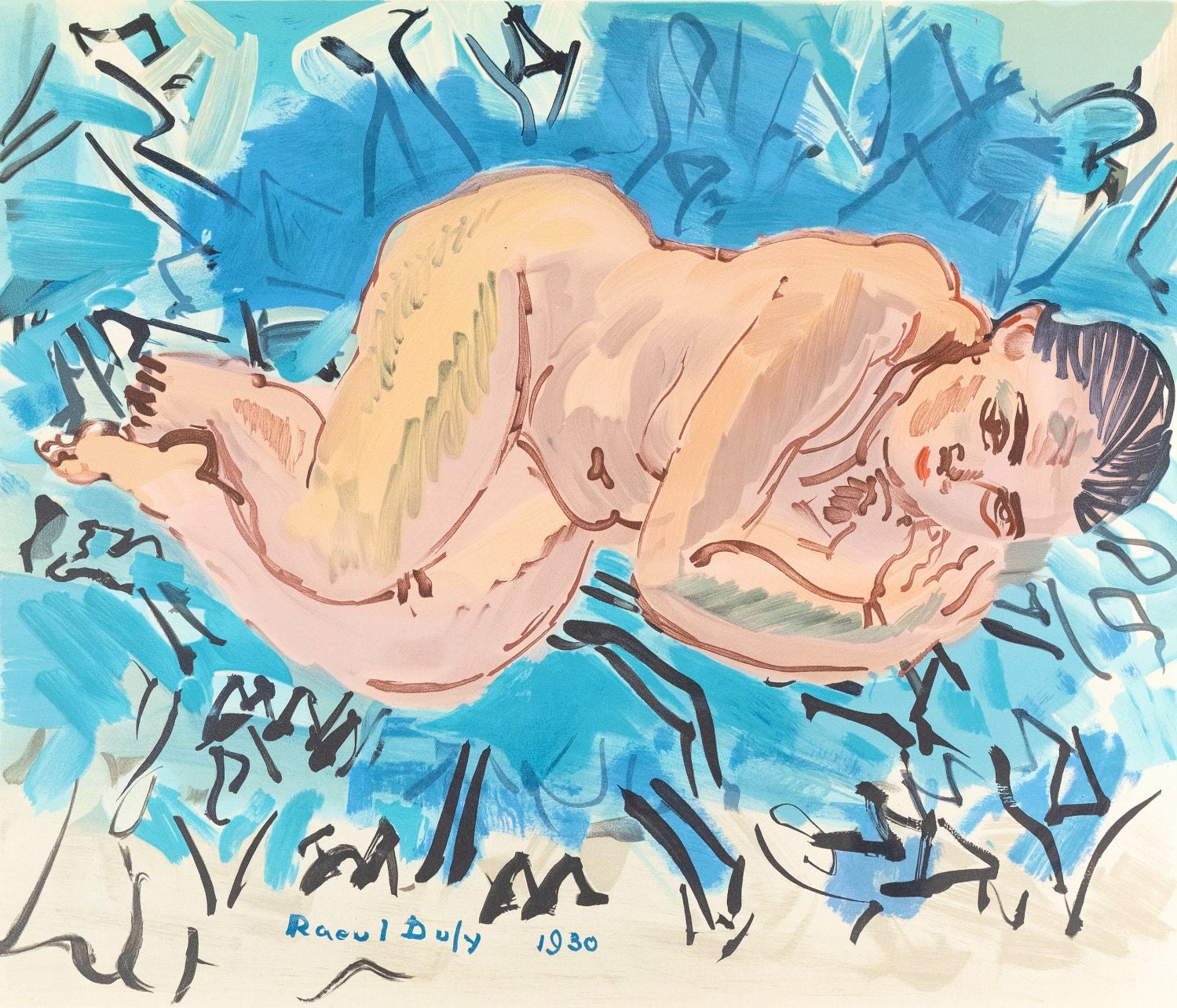 Raoul Dufy, Nu couché, Raoul Dufy, Collection Pierre Lévy, Limited Edition Lithograph