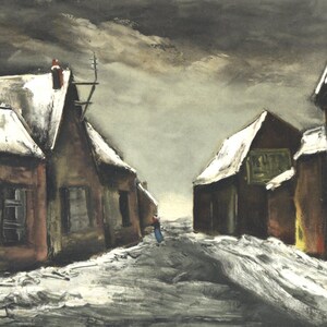 Maurice de Vlaminck, Allainville sous la neige, Vlaminck, Signed, Limited Edition Lithograph