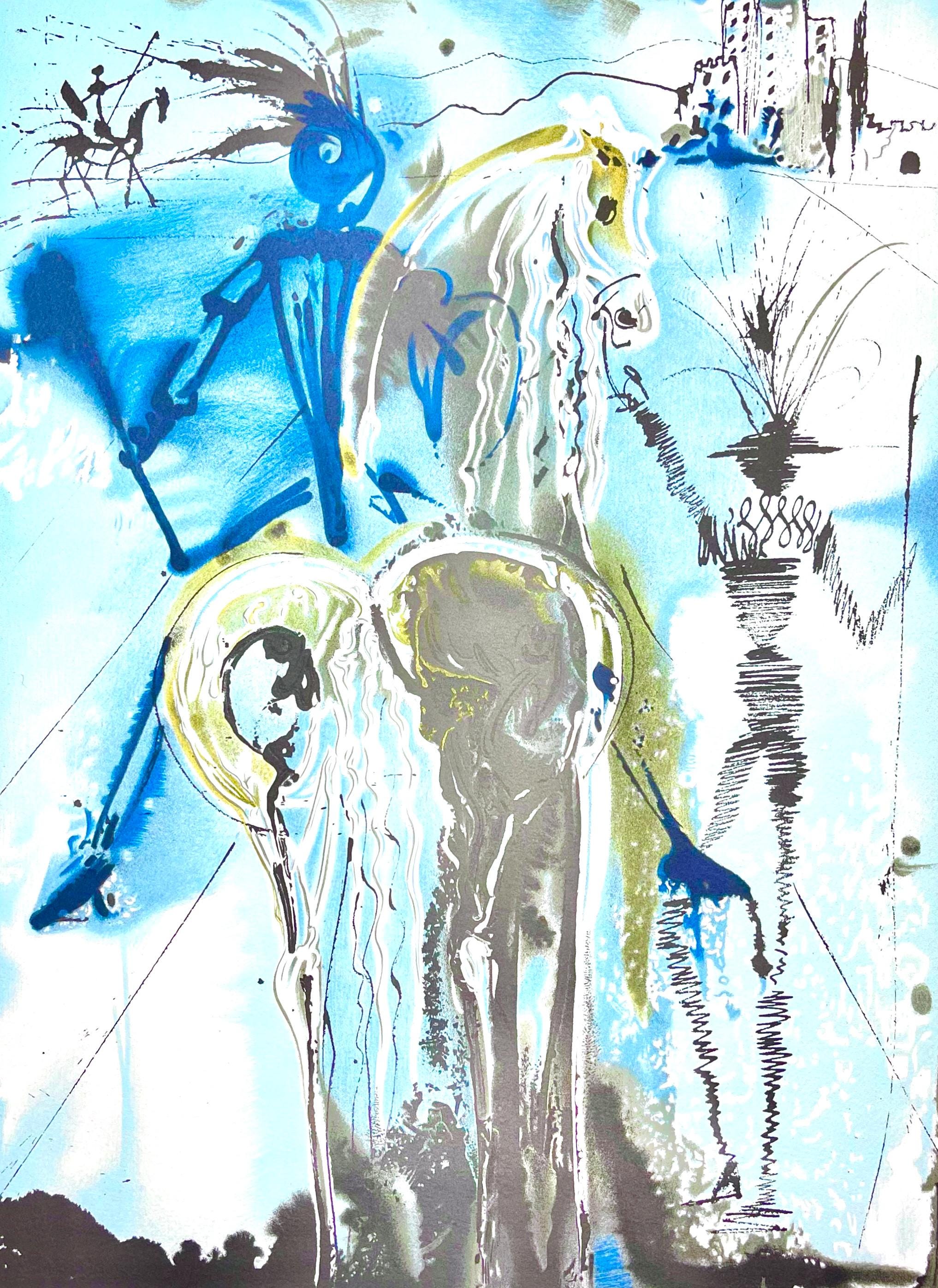 Salvador Dali, Don Quichotte, Les Chevaux De Dali, Fac-simile