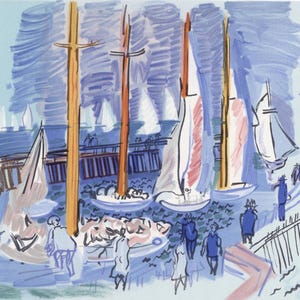 Raoul Dufy, Régates, Lettre à mon peintre Raoul Dufy, Limited Edition Lithograph