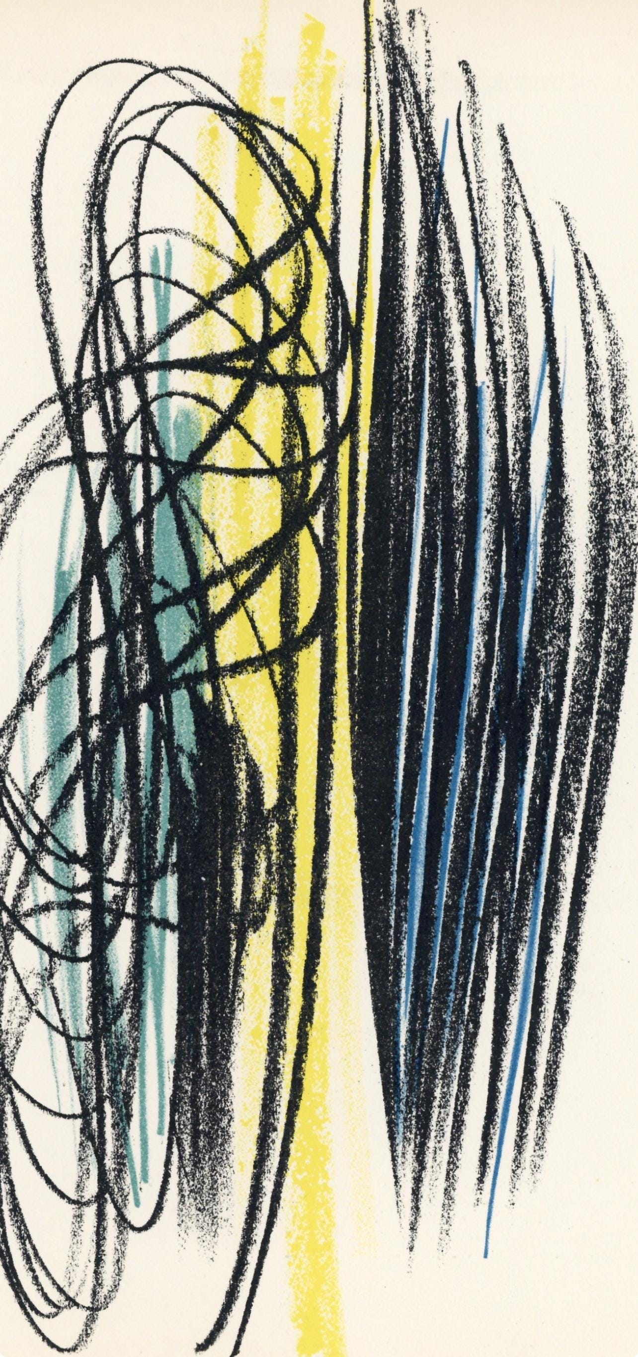 Hans Hartung、COMPOSITION、海外版超希少レゾネ、新品額付 Hans Hartung, Composition, Xxe Siècle, Limited Edition Lithograph