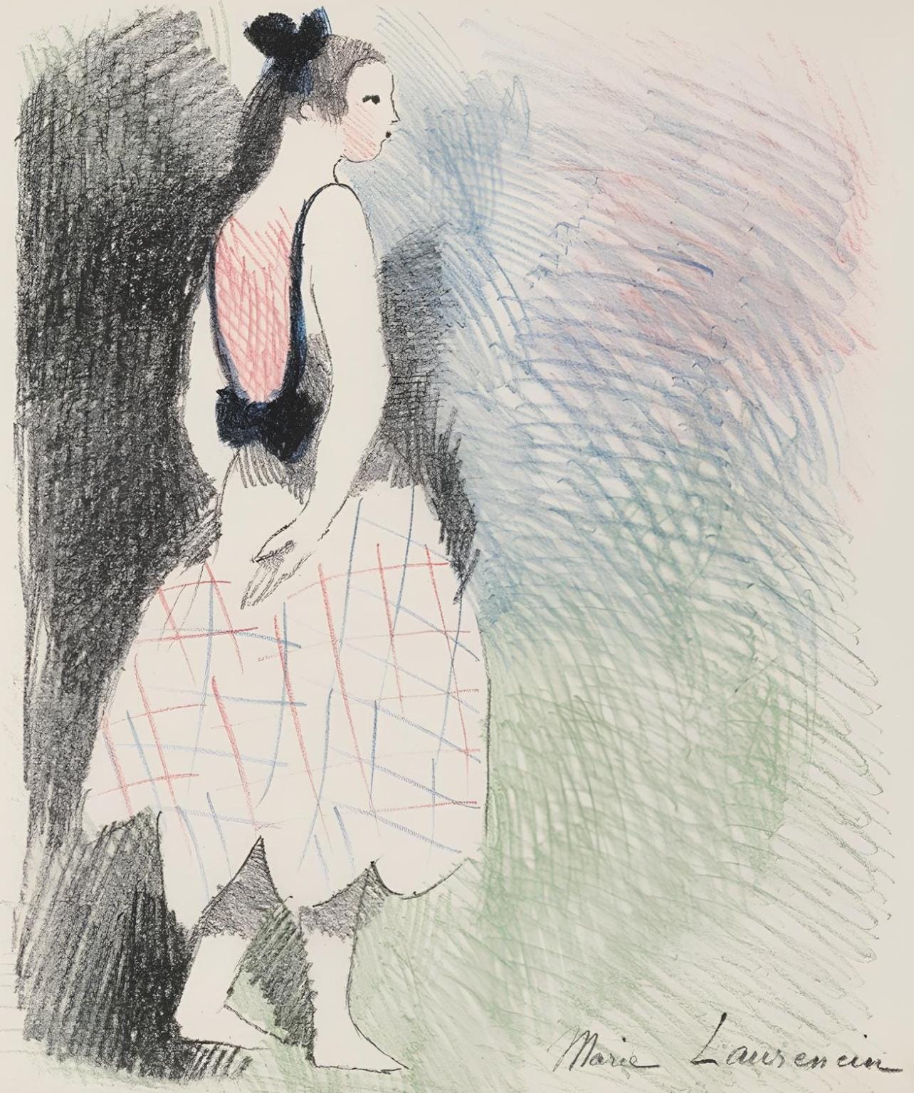 マリー・ローランサン、構成、不思議の国のアリス、限定版リトグラフ