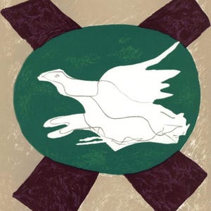 Georges Braque, Oiseau sur fond de X (Mourlot 55), XXe siècle, Limited Edition Lithograph