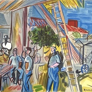 Raoul Dufy, Les Moissonneurs, Lettre à mon peintre Raoul Dufy, Limited Edition Lithograph